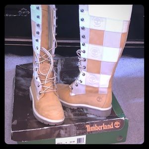 Women’s tall timberlands in wheat